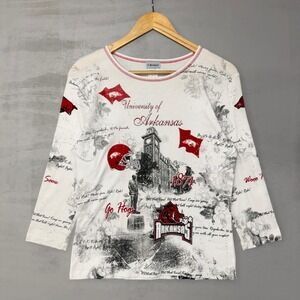 Vintage University of Arkansas Razorbacks Y2K Cute Long Sleeve Top Women's Large